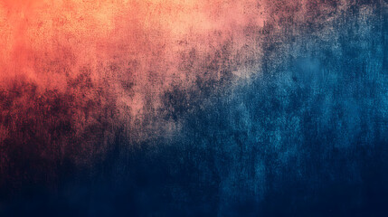 Obraz premium Blue orange grainy dark banner poster background noise texture color gradient