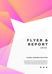 Modern Corporate Report Cover Design with Shape Element