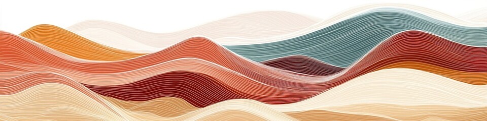 Obraz premium Abstract wavy pattern in earthy tones for backgrounds