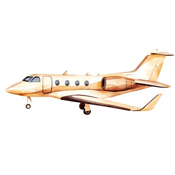 recommend clip art: Watercolor Illustration of a Private Jet.