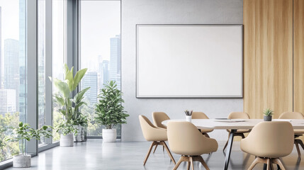 Contemporary open plan office interior