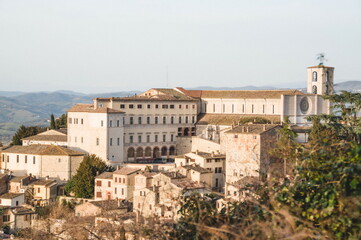 view of the town of Todi in Umbria