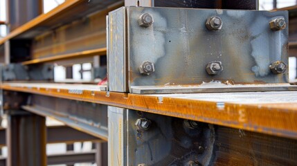 Steel beams and support structures being erected serving as the sy backbone of the hotels luxurious architecture.