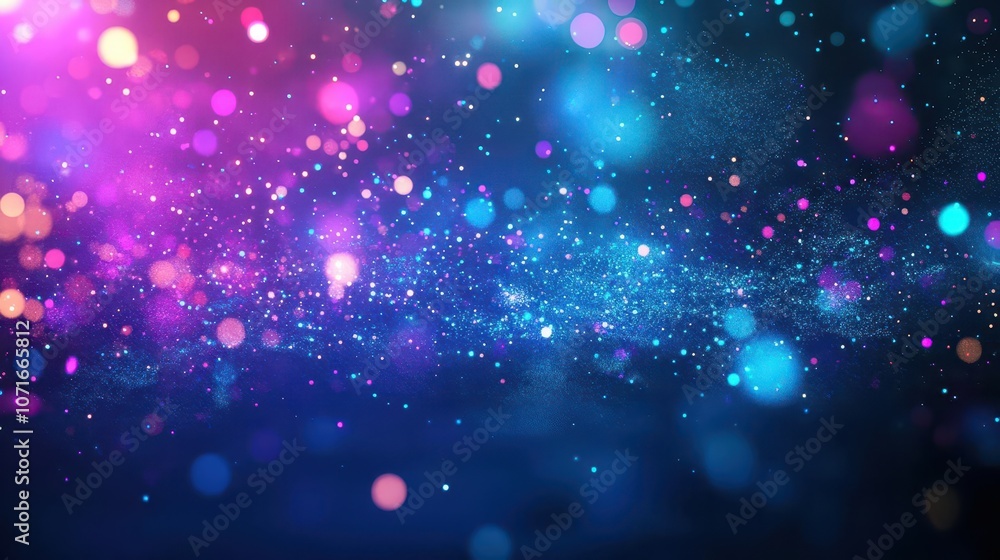 Poster abstract digital light web, multicolor light particles, aiinspired concept, dynamic movement, soft g