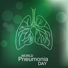 Vector illustration of a a Background for World Pneumonia Day.