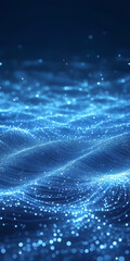 Naklejka premium Blue galaxy abstract background. Conference, technology, business, abstract, vector, background, wallpaper, horizontal screen, vertical screen, cover, poster, Internet, AI