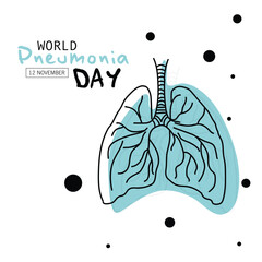 Vector illustration of a a Background for World Pneumonia Day.