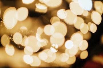 Abstract Golden Bokeh Light Circles, Soft Focus © ugis