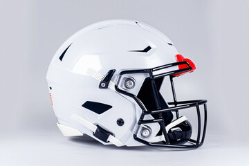 pearl white football helmet on seamless backgroun