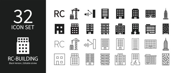 Icon set related to RC building