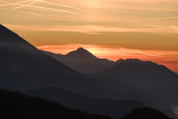 Sunrise from Borovje, Slovenia