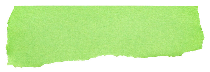 Isolated cut out torn piece of blank green paper note cardboard with texture and copy space for text, transparent png background design element © MikeCS Images