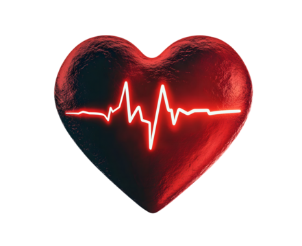 Heartbeat / heart beat pulse flat icon for medical apps and websites