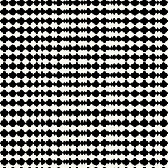 Black and white repeating horizontal pattern of rounded shapes
