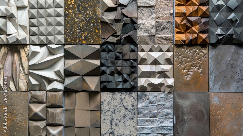 Poster specialized equipment is used to create textured and patterned tiles adding a unique touch to any co