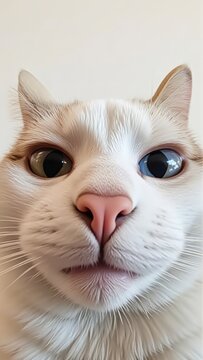 Generative AI, British Shorthair cat with heterochromatic eyes