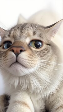 Generative AI, British Shorthair cat with heterochromatic eyes