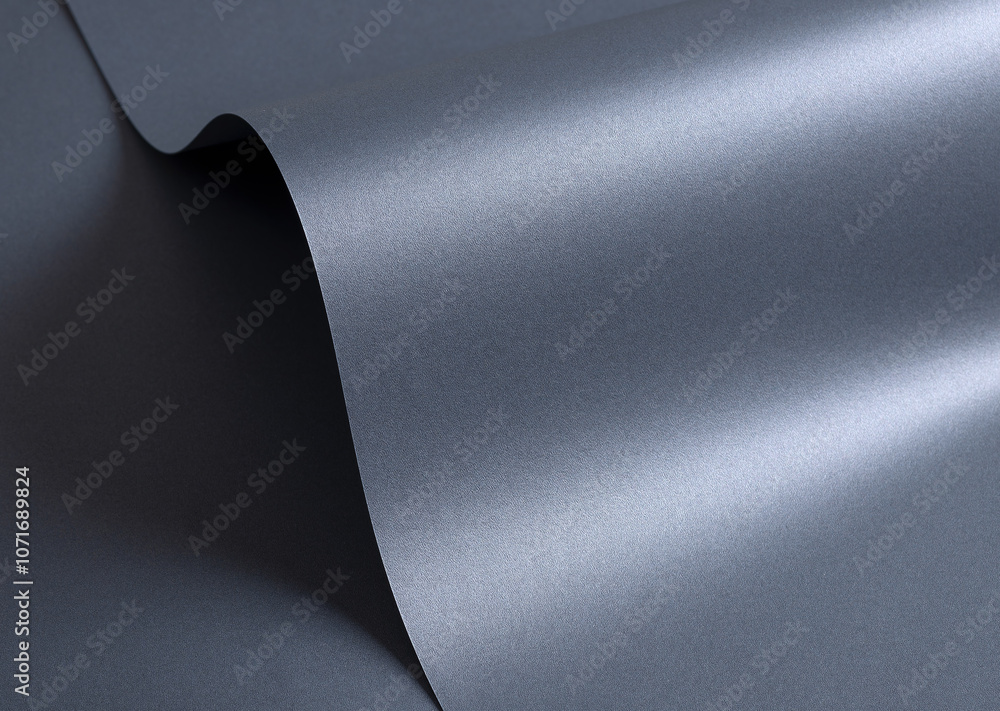 Aufkleber glossy designer paper background with a metallic slate gray gradient, featuring a wavy, reflective t
