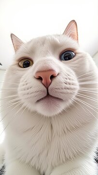 Generative AI, British Shorthair cat with heterochromatic eyes