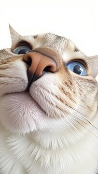Generative AI, British Shorthair cat with heterochromatic eyes