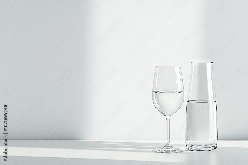 Poster a serene coffee table display featuring ephemeral materials and exquisite craftsmanship against a su