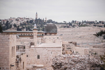 Fototapeta premium view over the city of Jerusalem 
