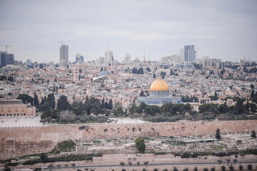 Fototapeta premium view over the city of Jerusalem 