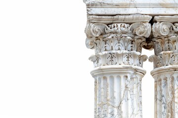 Obraz premium Close-up of intricately designed marble columns showcasing classical architecture.