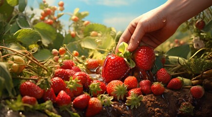 close up of harvest scenery, hands picking up of fruits on the tree