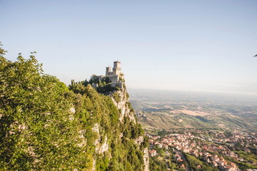 Fototapeta premium view from the top of the tower of the castle