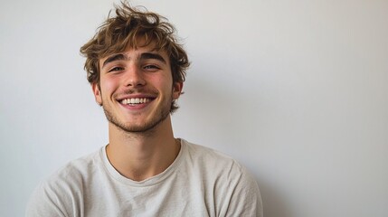 Fototapeta premium Friendly Young Man with Natural Smile