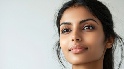 Fototapeta premium Portrait of a Young Woman with Natural Beauty