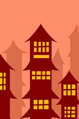 Fototapeta premium illustration of houses