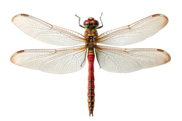 Dragonfly isolated on  white background.AI GENERATED