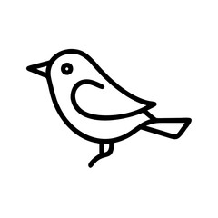 Obraz premium Bird line icon vector illustration 