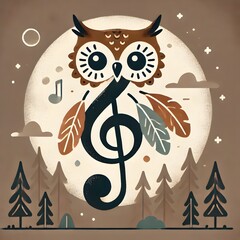Fototapeta premium abstract music background with notes