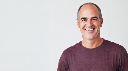 Fototapeta premium Friendly Man Smiling in Relaxed Environment