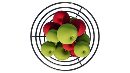 red apple fruit on a white background