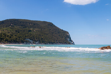 Obraz premium the beautiful beach of Urbani on the Conero coast