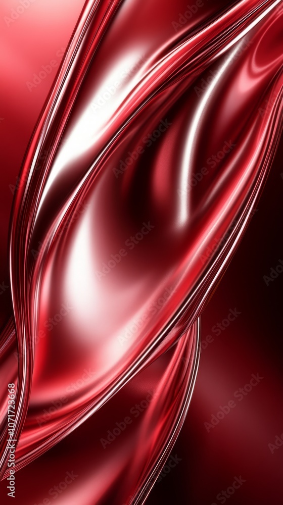 Poster a red and white fabric with a red stripe