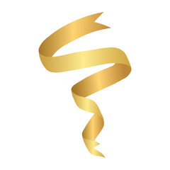 Golden Ribbon Curly Party Decoration