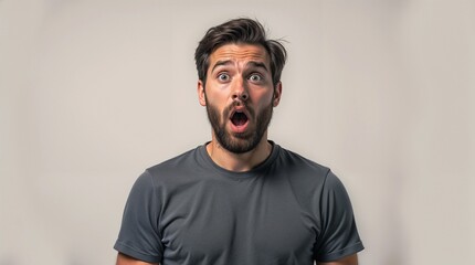 Obraz premium man with a expression of surprise