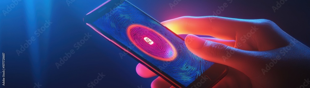 Poster enhance mobile device security with biometric login technology using ai innovations