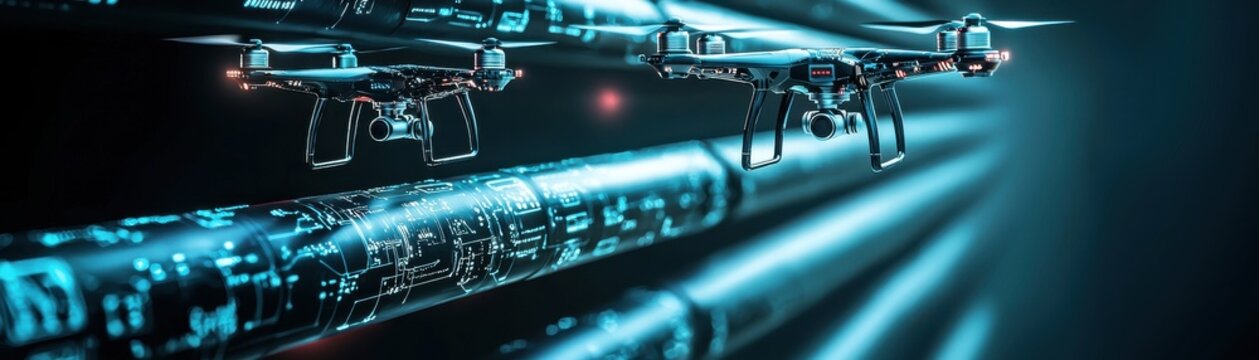 Explore the future of infrastructure building an advanced ai-driven underground pipeline network with drones