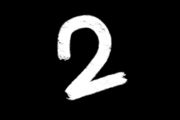 black and white numbers 1