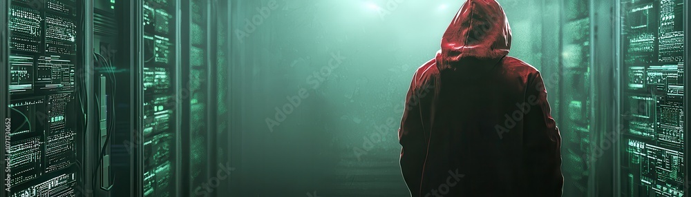 Poster ethical hacker tests system vulnerabilities using cloud ai technology for enhanced security