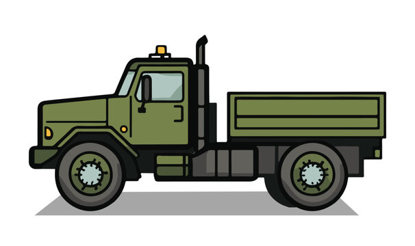 A Military Truck Vector Illustration