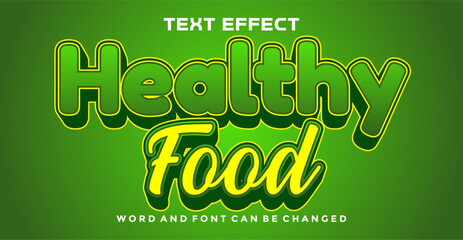 Healthy food editable text effect