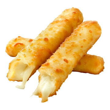Mozzarella Sticks on Transparent Background