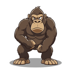 Obraz premium A Angry Gorilla Vector Illustration